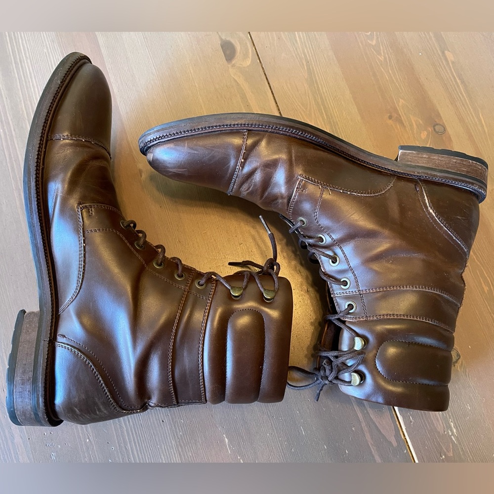 Kenneth Cole Reaction Let’s Roll Dark Brown Leather Boots - Size 12